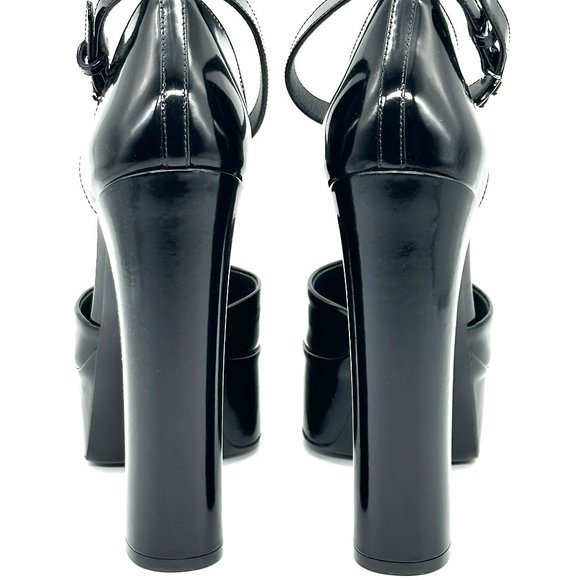 Dolce & Gabbana DG Logo Ankle Strap Platform Pumps Heels Sandals Shoes - Picture 12 of 16